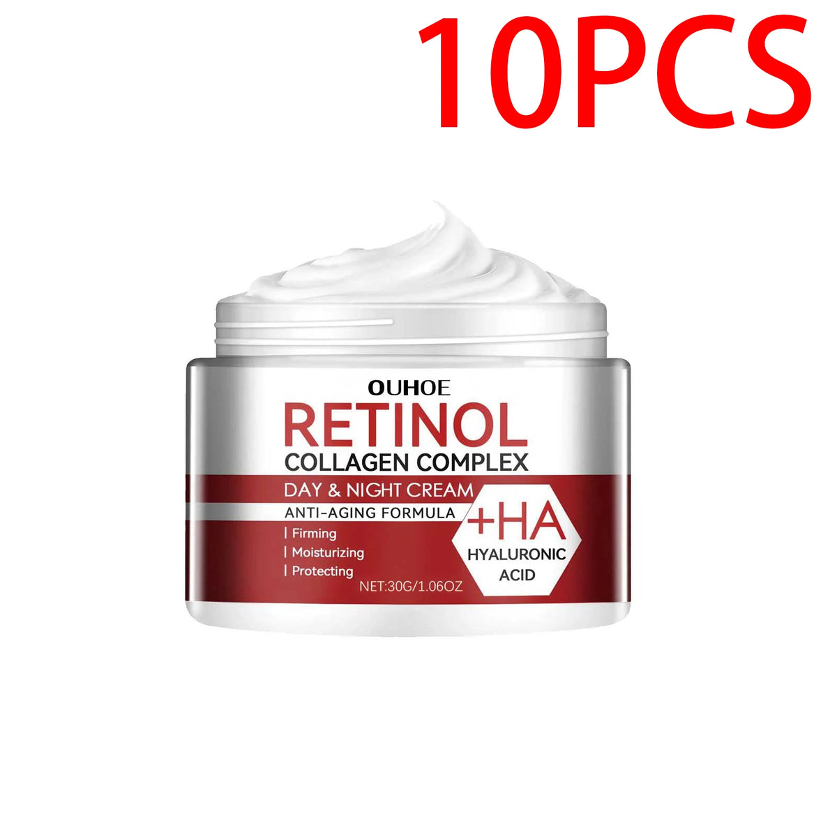 OUHOE Hyaluronic Acid Retinol Collagen skin firming cream for facial hydration, pore care, and anti-aging skincare.