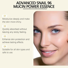 OUHOE Snail 96 Mucin Power Essence skincare bottle for lifting, firming, and brightening the look of skin.
