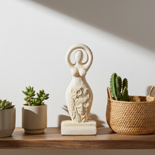 Owl Goddess altar figurine for ritual decor, devotional display, and spiritual practice.
