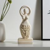 Owl Goddess figurine statue for altar decor, spiritual display, and sacred space styling.