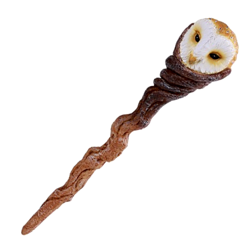 Owl magical wand ritual tool for spell work, energy direction, and altar ceremonies.