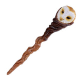 Owl magical wand ritual tool for spell work, energy direction, and altar ceremonies.
