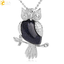 Owl natural stone jewelry pendant necklace for daily accessorizing, nature-inspired fashion, and gift giving.