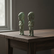 Pachamama & Pachapapa brass altar figures for sacred offerings, prayer spaces, and spiritual home styling.