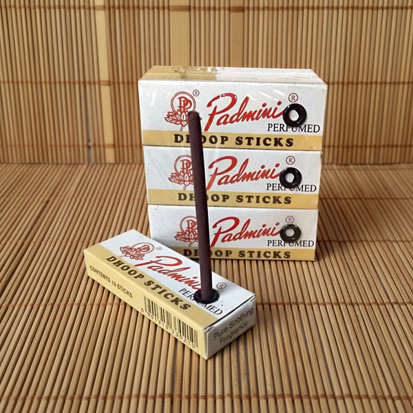 Padmini Dhoop Sticks box with musky-sweet dhoop incense sticks