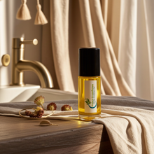 Palo Santo Body Oil — earthy herbal sacred wood fragrance oil for daily grounding, mindful practice, and calming wear.