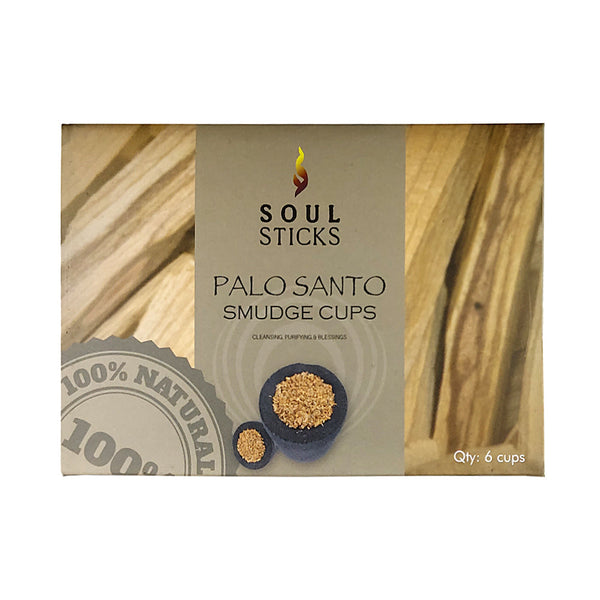 Palo Santo Incense Smudge Cups (6 Cups) for smudging, cleansing rituals, and purifying your space.
