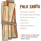 Palo Santo incense sticks 20 pack for aromatherapy, meditation practice, and sacred space purification.