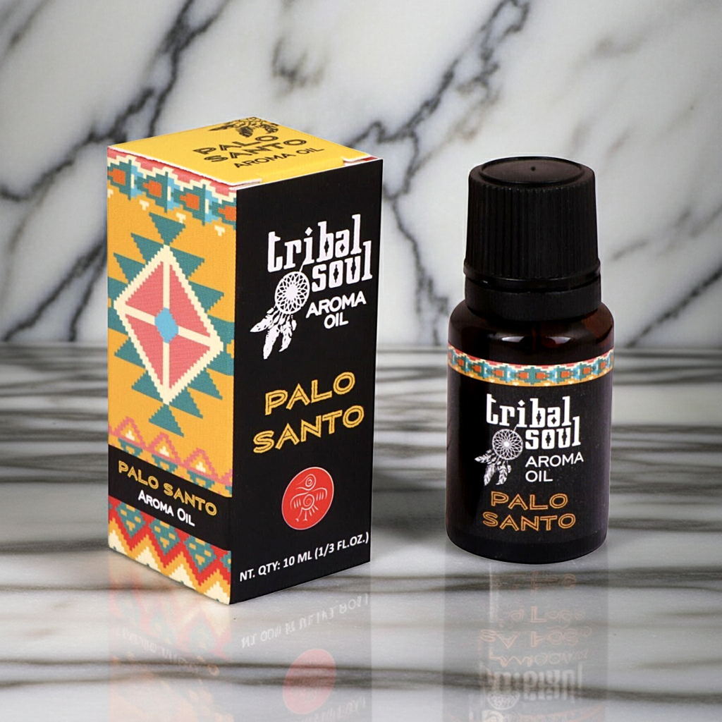Palo Santo Tribal Soul aroma oil presented for fragrance and aromatherapy routines.