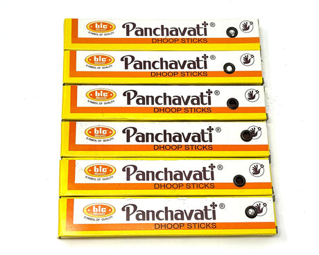 Panchavati Dhoop King Incense Sticks bundle for temple rituals, yoga, and relaxation.