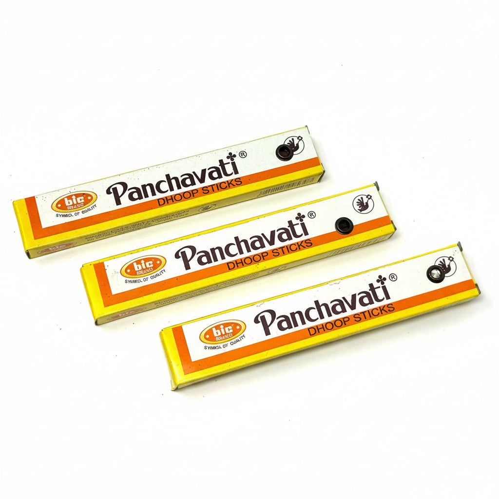 Panchavati Dhoop King Incense Sticks packaging with ingredients and usage details.