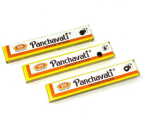 Panchavati Dhoop King Incense Sticks packaging with ingredients and usage details.