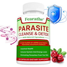 Parasite Cleanse herbal capsules bottle for digestive support, gut wellness, and natural bowel care.