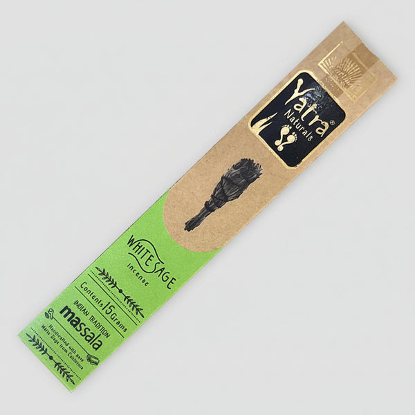 Parimal Yatra White Sage Natural Incense Sticks charcoal-free for meditation, space cleansing, and spiritual rituals.