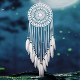 Pink and Purple Dream Catcher hanging ornament for nursery walls, dream-themed decor, and soothing room decoration.