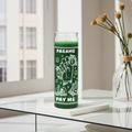 Pay Me green 1 color 7 day candle in glass jar for money drawing prayers, prosperity rituals, and altar use.