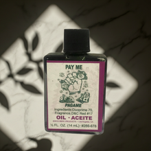 Pay Me Wish Oil bottle of spiritual oil for luck, money attraction, and ceremonial use.