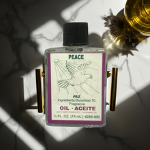 Peace Wish Oil anointing oil bottle for spiritual use, meditation, and peace-focused rituals.