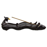 Peacock ceramic incense burner for stick incense burning, altar decor, and meditation spaces.