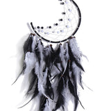 Pearl Dreamcatcher Pendant with feather detail charm for boho fashion, outfit accessorizing, and gifting.