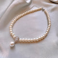 Pearl & Zircon water-drop pendant necklace for elegant daily wear, formal styling, and special occasion outfits.
