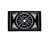 Pendulum mat with Celtic design for dowsing, divination practice, and pendulum readings.