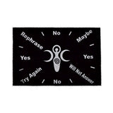 Pendulum mat with Goddess design for dowsing, divination practice, and pendulum readings.