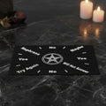 Pendulum mat with pentacle design for dowsing, divination practice, and pendulum readings.
