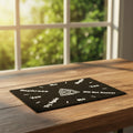 Pendulum mat with triquetra design for dowsing, divination practice, and pendulum readings.