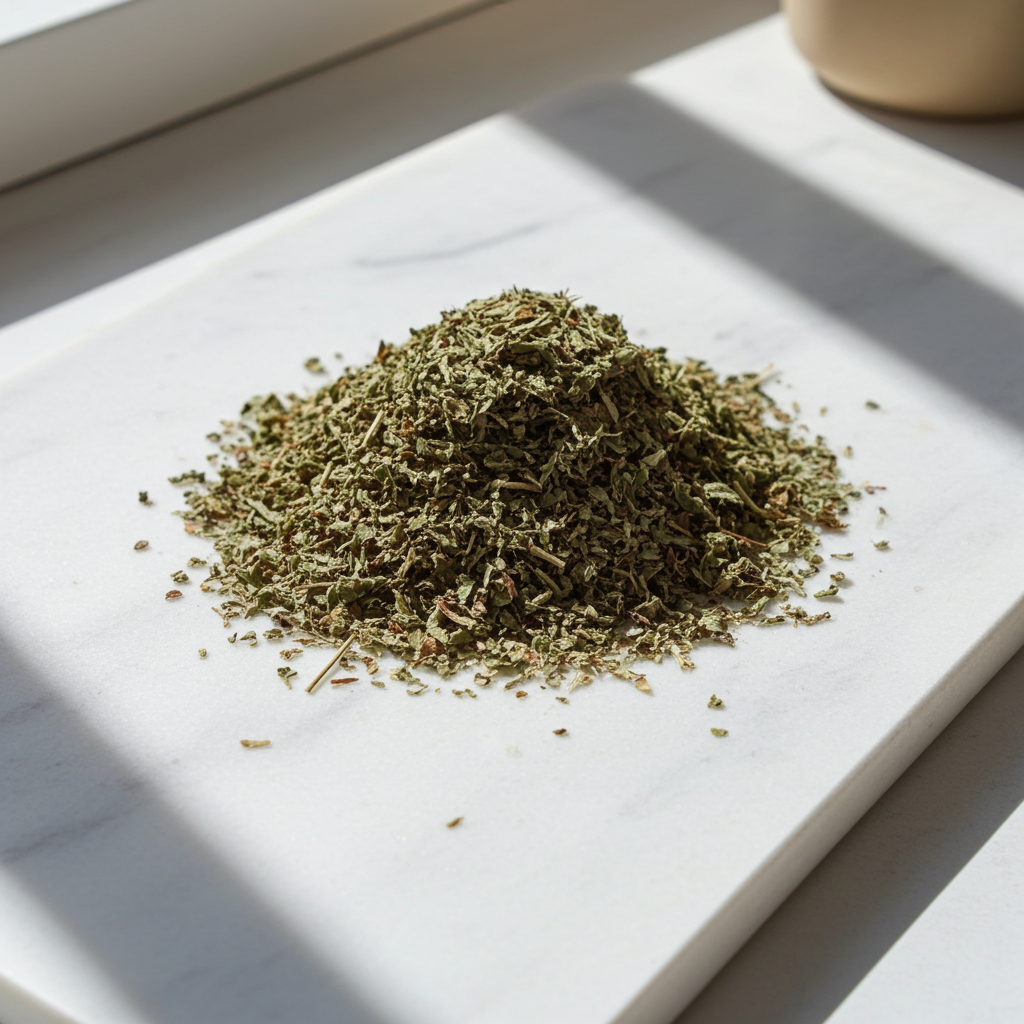 Pennyroyal Leaf cut herb bag 2oz for dried herb storage, botanical preparation, and natural herb use.