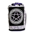 Pentacle backpack canvas bag for everyday carry, school, and pagan-themed accessories.