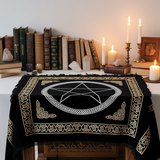 Pentacle Gold and Silver Altar Cloth altar cloth for ritual altar setup, spiritual ceremonies, and sacred space decoration.