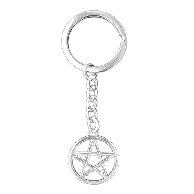 Pentacle keychain accessory for keys, bags, and everyday spiritual carry.