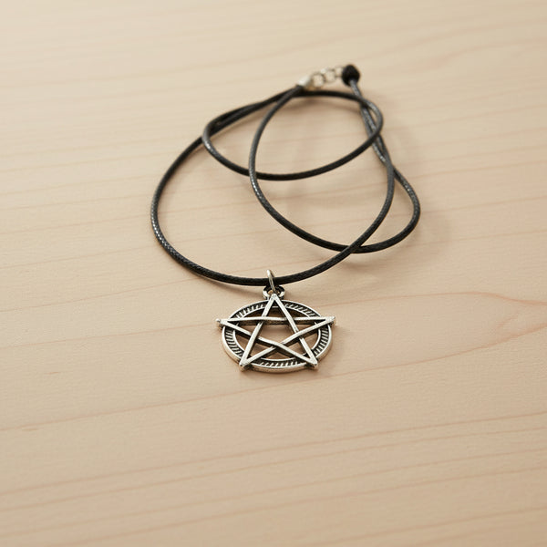 Pentacle necklace pendant for everyday jewelry, pagan-inspired accessories, and gift giving.