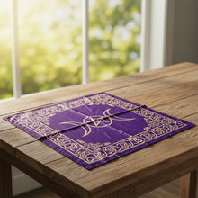 Pentacle Triple Moon altar cloth 21 x 21 inch square cloth for altar decor, ritual setup, and spiritual practice.