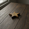 Pentacle wooden incense burner for stick incense burning, altar decor, and meditation spaces.