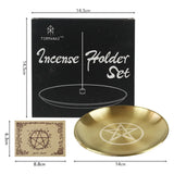 Pentagram Ritual Altar brass plate for altar rituals, spiritual focus, and sacred ceremonial use.
