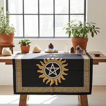 Pentagram altar cloth 13 x 19 fabric altar cover for ritual work, spellcasting, and sacred space setup.