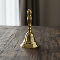 Pentagram brass hand bell for ritual bell ringing, altar use, and energy clearing ceremonies.