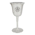 Pentagram chalice 6 inches for ritual drinking vessel, altar decor, and ceremonial use.