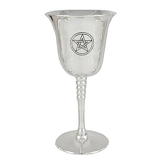 Pentagram chalice 6 inches for ritual drinking vessel, altar decor, and ceremonial use.