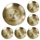 Pentagram ritual altar tray for organizing ritual tools, offerings, and sacred items for altar use.