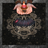 Pentagram Tarot Tablecloth fabric altar cloth for tarot card reading, meditation, and ceremonial practice.