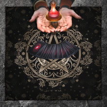 Pentagram Tarot Tablecloth fabric altar cloth for tarot card reading, meditation, and ceremonial practice.