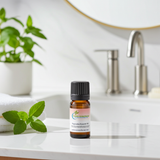 Peppermint Essential Oil bottle for aromatherapy, diffuser blends, and refreshing home fragrance use.