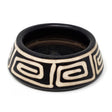 Peruvian ceramic burner front view for resin and charcoal incense burning, altar decor.