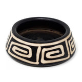 Peruvian ceramic burner front view for resin and charcoal incense burning, altar decor.