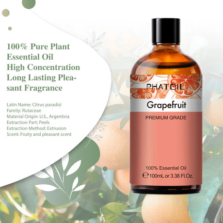 PHATOIL Spearmint aroma oil bottle 100ml for diffuser aromatherapy, home scenting, and relaxing fragrance routines.
