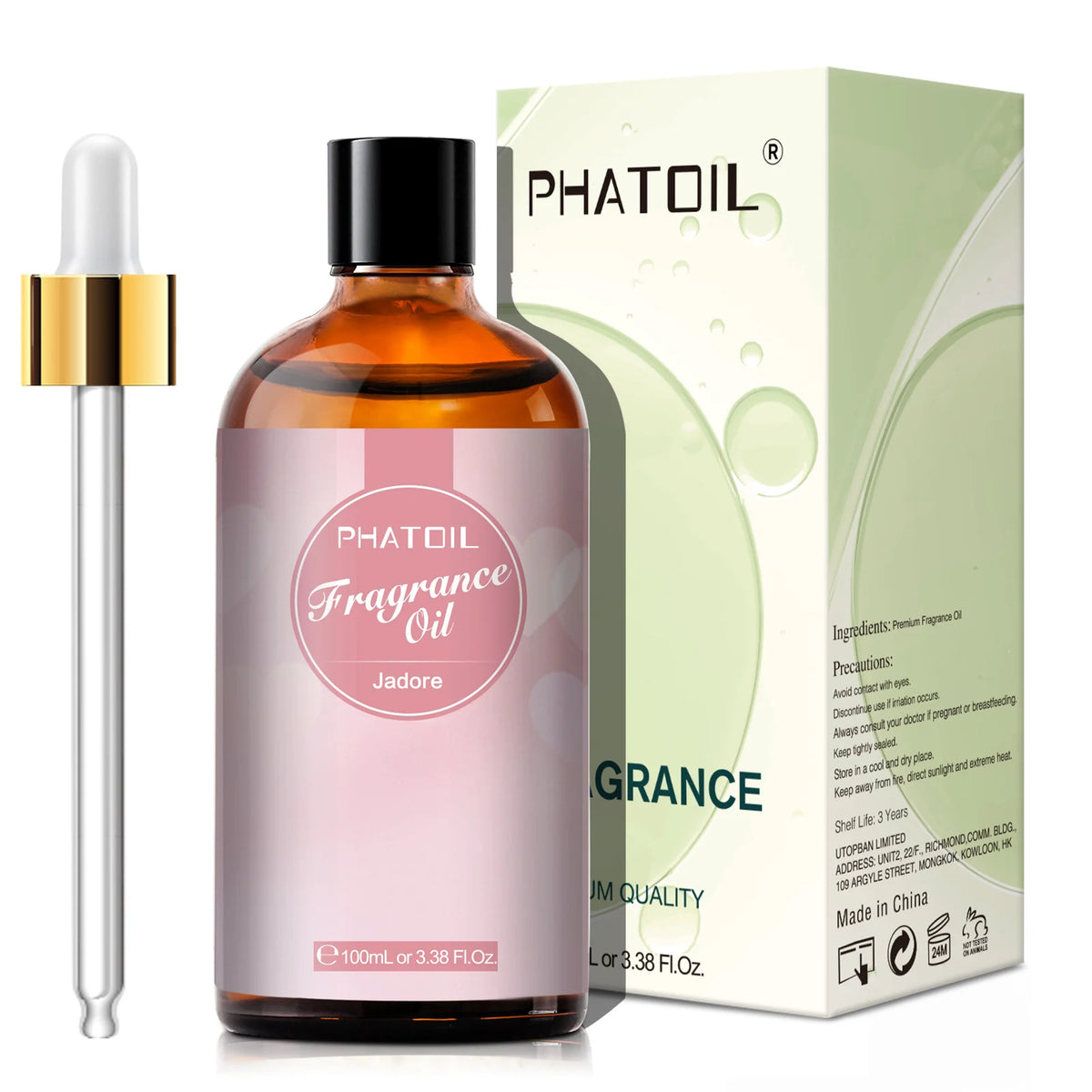 PHATOIL White Musk scented fragrance oil bottle for DIY candles, soaps, and scented home products.