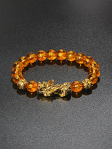 Pi Xiu fortune Obsidian bead bracelet for financial luck, grounding energy, and spiritual practice.